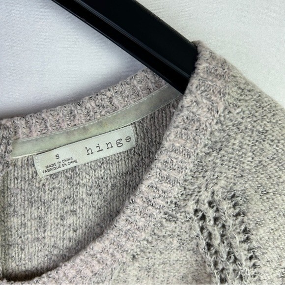 Hinge back zipped sweater wool alpaca blend S - Picture 2 of 5